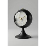 KaktüsKedi Dekoratif Modern Ayaklı Metal Masa Saati - Retro Tasarım Küre Çalar Saat Siyah, 7480000717909