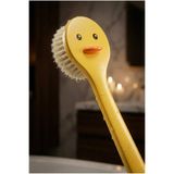 KaktüsKedi Sevimli Ördek Tasarımlı Uzun Saplı Banyo ve Sırt Fırçası - Masaj Etkili Vücut Peeling Fırçası, 7480000717893