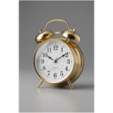 KaktüsKedi Vintage Gold Nostaljik Metal Masa Saati - Işıklı Çalar Saat 717977