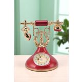 KaktüsKedi Vintage Telefon Model Nostaljik Dekoratif Masa Saati | Çalar Saat