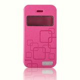 Kaku iPhone 4S Pembe Yan Kapaklı Kılıf