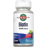 KAL Biotin, Mixed Berry, 5,000 Mcg, 100 Micro Tablets - 100 TABLET