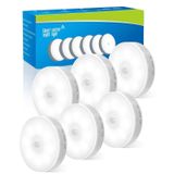 KALAHOL Hareket sensörlü gece lambası, 6'lı paket, merdiven aydınlatması, hareket sensörlü LED gece lambası, 3 mod, USB şarj, çocuk odası, koridor, merdiven, yatak odası, mutfak, dolap, serin