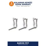 Kalamar Kemiği Asma Aparatı Tünekli 3 Adet Kafes Kuşları İçin Mürekkep Balığı Kemiği Tutacağı
