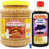 Kalaycıoğlu 1,9 kg Bozkır Kavrulmuş Kepeksiz Tahin + 950 gr Üzüm Pekmezi