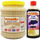 Kalaycıoğlu Beyaz Bozkır Tahini 1900 gr - Üzüm Pekmezi 950 gr - 3 kg
