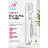 Kalbelek Şeffaf Diş Fırçalık Kutusu – Seyahat Tipi Diş Fırçası Kabı, Taşınabilir Saklama Kılıfı