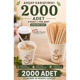 Kalbi Ticaret Ahşap Karıştırıcı 2000 Adet Çay Kahve Karıştırma Çubuğu Tahta Karıştır� - Çok Renkli