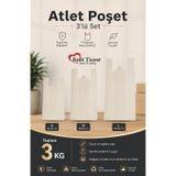 Kalbi Ticaret Beyaz Kalın Küçük Orta Büyük Market Poşeti 3 KG 3'lü Set