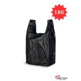 Kalbi Ticaret Kalın Siyah Poşet Küçük Boy 1 Kg Hışır Atlet Poşet Market Manav Poşeti Çöp Poşeti