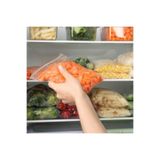 Kalbi Ticaret Kilitli Torba 21x27 Cm 100'lü Kilitli Buzdolabı Poşeti Şeffaf Naylon Torba Kilitli Saklama Poşeti