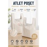 Kalbi Ticaret Kırık Beyaz Poşet Kalın Küçük Boy 1 kg Atlet Poşet Market Manav Poşeti