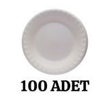 Kalbi Ticaret Köpük Tabak Yuvarlak 100'lü Kullan At Tabak 17 cm Köpük Tabak