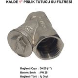 Kalde 1" Sarı / Krom Pislik Tutucu Su Filtresi DN25 - Threaded Strainer - DN25 (1")