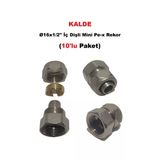 Kalde (10'lu Paket) Ø16X1/2" Iç Dişli Mini Pex Rekor - Mobil Sistem Boru Bağlantı Rekoru