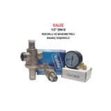 Kalde 1/2" DN15 Rekorlu Su Basınç Düşürücü + Case Manometre - Pressure Reducing Valves (With Manometer)
