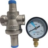 Kalde 1/2" DN15 Rekorsuz Su Basınç Düşürücü (Manometreli) - Pressure Reducing Valves (With Manometer)