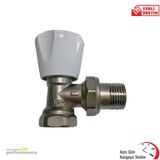 Kalde 1/2'''' Köşe Radyatör Vanası Petek Kalorifer Vanası Düz Uçlu