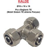 Kalde Ø16 Pex Sabit Uçlu Te (Mobil Sistem Pex Boru Bağlantı Te Parça) - 5 Adet