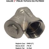 Kalde 2" Sarı / Krom Pislik Tutucu Su Filtresi DN50 - Threaded Strainer - DN50 (2") - 10