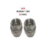 Kalde (2'li Paket) 1" DN25 Sarı/krom Dik Çekvalf - Vertical Check Valve
