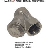 Kalde 3/4" Sarı / Krom Pislik Tutucu Su Filtresi DN20 - Threaded Strainer - DN20 - 3/4" - 5