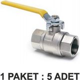 Kalde Doğalgaz Vanası Küresel 11/2’’ Paket 5 Lu