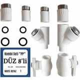 Kalde Kombi Seti Düz-8 Li Yeni Model-Kollu Beyaz