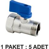Kalde Mini Küresel Vana 3/4’’ Paket 5 Lu