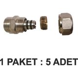 Kalde Yerden Isıstma Dış Dişli Rekor 16X2 (Hortum-Nipel) 1 Adet Paket 5 Lu