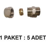 Kalde Yerden Isıstma Pex Bağ Rekoru 16X2 ( Nipel - Boru ) 1 Adet Paket 5 Lu