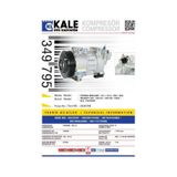 KALE 349795 KLİMA KOMPRESÖRÜ P308-P5008-P3008-RCZ-PARTNER-BERLING