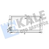 Kale 389100 - Klıma Radyatoru Opel Corsa D-Combo 06 Fıat Grande Punto-Bravo Iı-Lınea 1.3-1.7 Cdtı-Mtj 1.6t Al/al 625×295X16