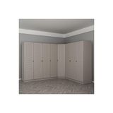 Kale 8 Kapaklı 4 Çekmeceli Köşe Dolap Kumtaşı Mebran Panjur 190Cm