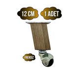 Kale Ahşap Eğimli Top Tekerli Ayak Mobilya Sehpa Tekerli Ayağı(K. Ceviz)(12Cm - 15Cm)(Ceviz Ağacı) Ceviz 12Cm 12Cm - 1 Adet