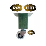 Kale Ahşap Tekerli Ayak Mobilya Masa Ve Dolap Tekerli Ayağı(Frensiz)(12Cm-15Cm)(Kayın/Gürgen Ağacı) Yeşil 12Cm Frensiz 12Cm - 1 Adet