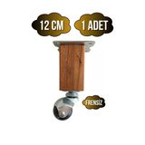 Kale Ahşap Top Tekerli Ayak Mobilya Masa Dolap Tekerli Ayağı(Frensiz)(12Cm - 15Cm)(Kayın Ağacı) Ahşap Rengi 12Cm 12Cm - 1 Adet