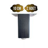 Kale Ayarlı Ahşap Ayak Mobilya Masa Ve Dolap Ayağı(Antrasit)(Kayın/Gürgen Ağacı) Antrasit 10Cm 10Cm - 2 Adet