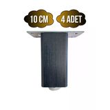 Kale Ayarlı Ahşap Ayak Mobilya Masa Ve Dolap Ayağı(Antrasit)(Kayın/Gürgen Ağacı) Antrasit 10Cm 10Cm - 4 Adet