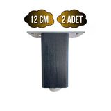 Kale Ayarlı Ahşap Ayak Mobilya Masa Ve Dolap Ayağı(Antrasit)(Kayın/Gürgen Ağacı) Antrasit 12Cm 12Cm - 2 Adet