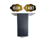 Kale Ayarlı Ahşap Ayak Mobilya Masa Ve Dolap Ayağı(Antrasit)(Kayın/Gürgen Ağacı) Antrasit 15Cm 15Cm - 1 Adet