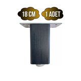 Kale Ayarlı Ahşap Ayak Mobilya Masa Ve Dolap Ayağı(Antrasit)(Kayın/Gürgen Ağacı) Antrasit 18Cm 18Cm - 1 Adet