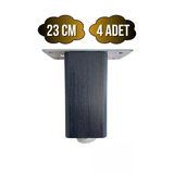 Kale Ayarlı Ahşap Ayak Mobilya Masa Ve Dolap Ayağı(Antrasit)(Kayın/Gürgen Ağacı) Antrasit 23Cm 23Cm - 4 Adet