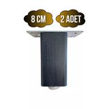 Kale Ayarlı Ahşap Ayak Mobilya Masa Ve Dolap Ayağı(Antrasit)(Kayın/Gürgen Ağacı) Antrasit 8Cm 8Cm - 2 Adet