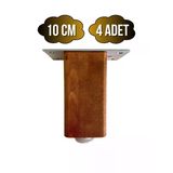 Kale Ayarlı Ahşap Ayak Mobilya Masa Ve Dolap Ayağı(Ceviz)(Kayın/Gürgen Ağacı) Ceviz 10Cm 10Cm - 4 Adet