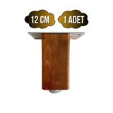 Kale Ayarlı Ahşap Ayak Mobilya Masa Ve Dolap Ayağı(Ceviz)(Kayın/Gürgen Ağacı) Ceviz 12Cm 12Cm - 1 Adet