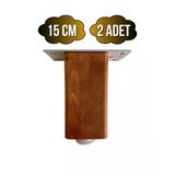 Kale Ayarlı Ahşap Ayak Mobilya Masa Ve Dolap Ayağı(Ceviz)(Kayın/Gürgen Ağacı) Ceviz 15Cm 15Cm - 2 Adet