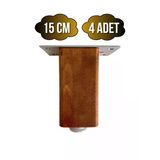 Kale Ayarlı Ahşap Ayak Mobilya Masa Ve Dolap Ayağı(Ceviz)(Kayın/Gürgen Ağacı) Ceviz 15Cm 15Cm - 4 Adet