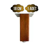 Kale Ayarlı Ahşap Ayak Mobilya Masa Ve Dolap Ayağı(Ceviz)(Kayın/Gürgen Ağacı) Ceviz 18Cm 18Cm - 1 Adet