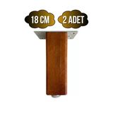 Kale Ayarlı Ahşap Ayak Mobilya Masa Ve Dolap Ayağı(Ceviz)(Kayın/Gürgen Ağacı) Ceviz 18Cm 18Cm - 2 Adet